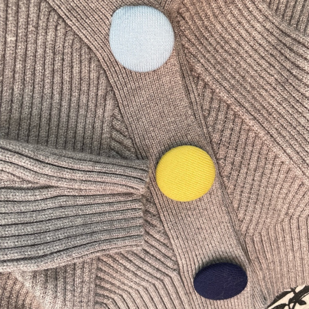 Cute button sweater.  virgin wool.